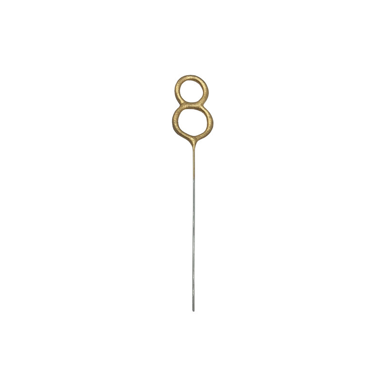 Zimne ognie Cyfra 8, złoty, 15cm