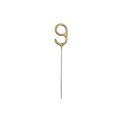 Zimne ognie Cyfra 9, złoty, 15cm