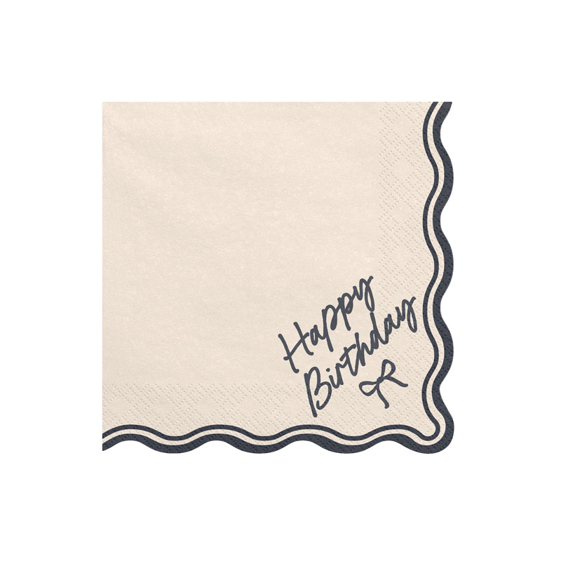 Serwetki Happy Birthday Kokarda, 33x33 cm, mix (1 op. / 12 szt.)