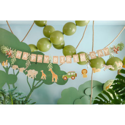 Baner Happy Birthday Safari, 180 cm, mix
