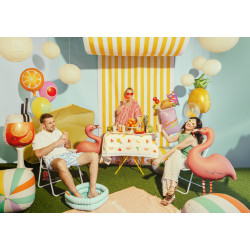 Balon foliowy Koktajl, 47x79 cm, różowy