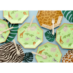 Talerzyki Safari, 23 cm, mix (1 op. / 6 szt.)