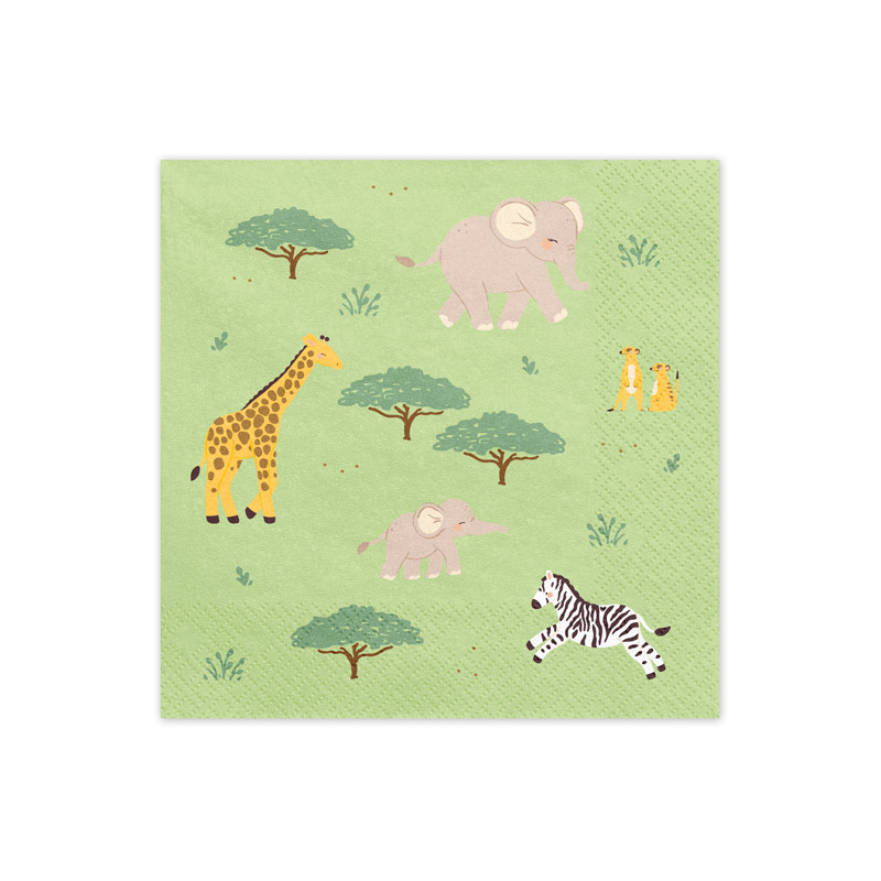 Serwetki Safari, 33x33 cm, mix (1 op. / 12 szt.)