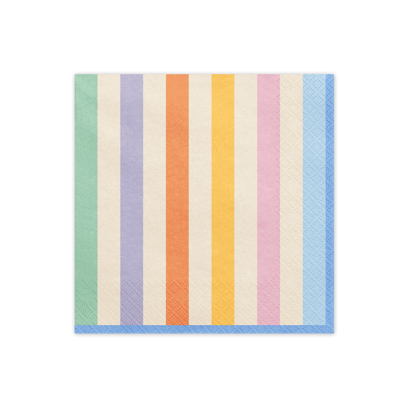 Serwetki Paski, 33x33 cm, mix (1 op. / 20 szt.)