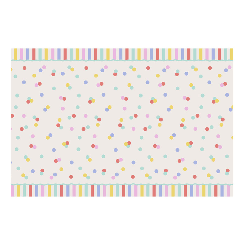 Obrus papierowy Konfetti, 180x120 cm, mix