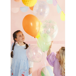 Balony 30 cm, Konfetti, mix (1 op. / 6 szt.)