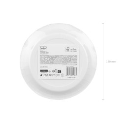 Talerzyki papierowe Get out, 18 cm, czarno-czerwony (1 op. / 6 szt.)