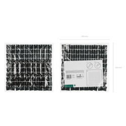 Panel cekinowy, kwadraty, czarny, 30x30 cm