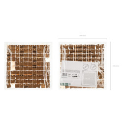 Panel cekinowy, kwadraty, miedziany, 30x30 cm