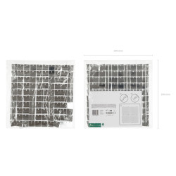 Panel cekinowy, kwadraty, srebrny, 30x30 cm