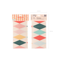 Obrus papierowy Romby, mix, 180 x 120 cm