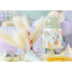 Topper drewniany Happy Birthday, 16.5cm