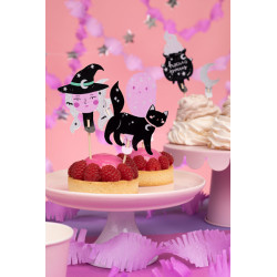 Dekoracje do muffinek Halloween, 14 cm, mix (1 op. / 6 szt.)