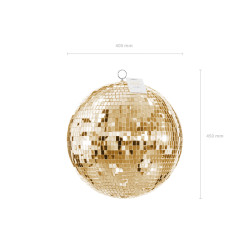 Kula lustrzana disco, szampański złoty, 40 cm