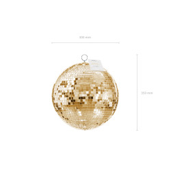 Kula lustrzana disco, szampański złoty, 30 cm