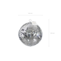 Kula lustrzana disco, srebrny, 30 cm