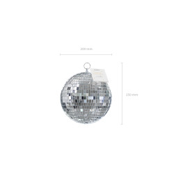 Kula lustrzana disco, srebrny, 20 cm