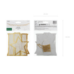 Baner papierowy Happy Birthday, mix, 220x14.5 cm