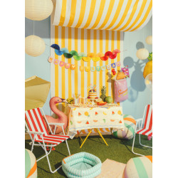 Baner papierowy Happy Birthday, mix, 163x12 cm