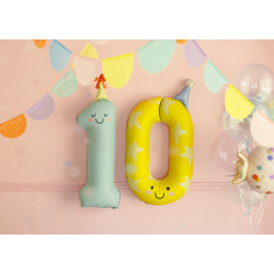 Balon foliowy Cyfra ''0'', 86cm, żółty