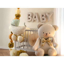 Balon foliowy Baby, 140x43 cm, beż
