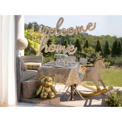 Balon foliowy Welcome Home, 335x71 cm, cappuccino