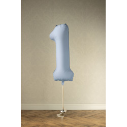 Balon foliowy Cyfra '1', 86cm, mglisty niebieski