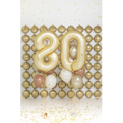 Balon foliowy Cyfra '0', 86cm, złoty