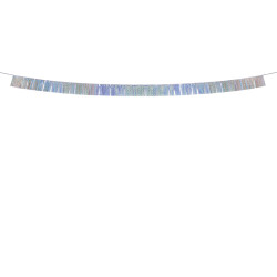 Girlanda foliowa frędzle, 300x12,5 cm, holograficzny
