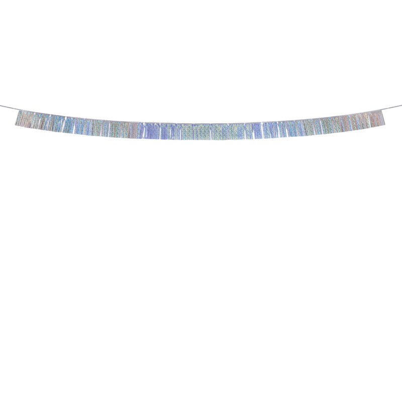 Girlanda foliowa frędzle, 300x12,5 cm, holograficzny