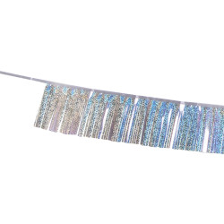 Girlanda foliowa frędzle, 300x12,5 cm, holograficzny