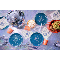 Talerzyki Let's party!, 23 cm, granatowy (1 op. / 6 szt.)