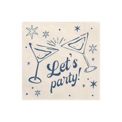Serwetki Let's party!, 33x33 cm, beżowy (1 op. / 20 szt.)