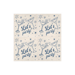 Serwetki Let's party!, 33x33 cm, beżowy (1 op. / 20 szt.)