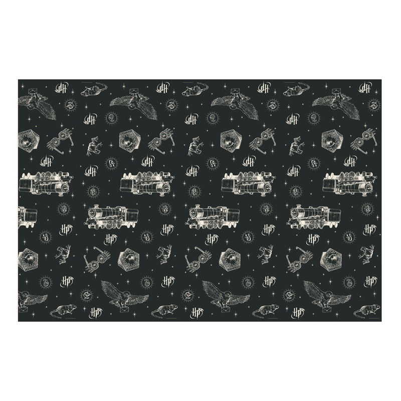 Obrus papierowy Harry Potter, 180x120 cm, czarny