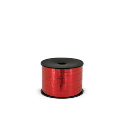 Wstążka plastikowa metalizowana 5mm/90m, czerwony