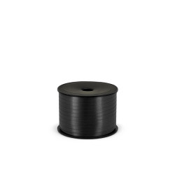 Wstążka plastikowa matowa 5mm/90m, czarny