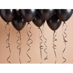 Wstążka plastikowa matowa 5mm/90m, czarny