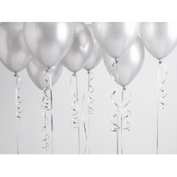Wstążka plastikowa metalizowana 5mm/25m, srebrny