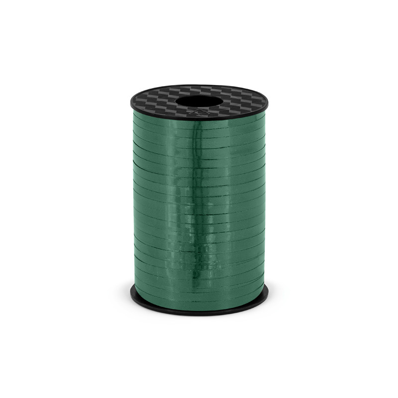 Wstążka plastikowa, ciemnozielony, 5mm/225m