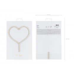 Topper drewniany Serce, 23cm