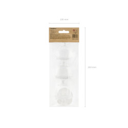 Pudełeczka Patera, bezbarwny, 5,5x7,5cm (1 op. / 3 szt.)