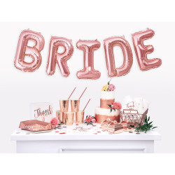 Talerzyki Bride squad, różowe złoto, 23cm (1 op. / 6 szt.)