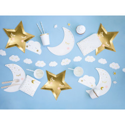 Talerzyki Little Star - Gwiazda, złoty, 27cm (1 op. / 6 szt.)