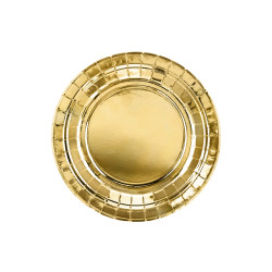 Talerzyki, złoty, 18cm (1 op. / 6 szt.)