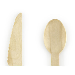 Sztućce drewniane, mix, 16cm (1 op. / 18 szt.)