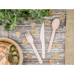 Sztućce drewniane Woodland, 16cm (1 op. / 18 szt.)