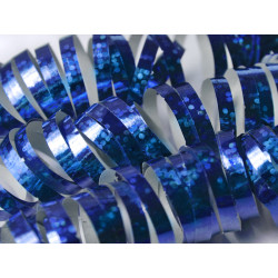Serpentyny holograficzne, niebieski, 3,8m (1 op. / 18 szt.)