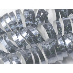 Serpentyny holograficzne, srebrny, 3,8m (1 op. / 18 szt.)