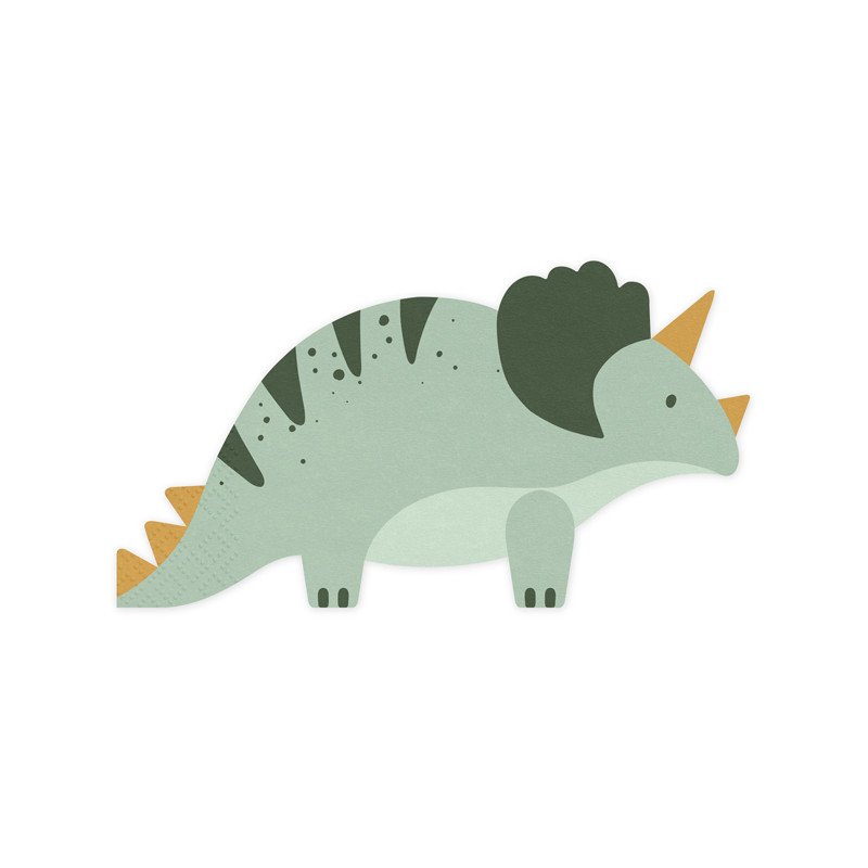 Serwetki Triceratops, 18x10 cm, mix (1 op. / 12 szt.)